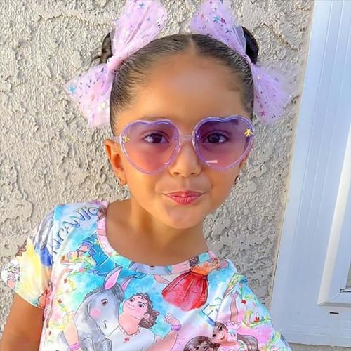Kids Heart Shaped Sunglasses Cute Bee Sunglasses for Toddler Girls Boys Age 1-10 Eyewear Outdoor Beach2