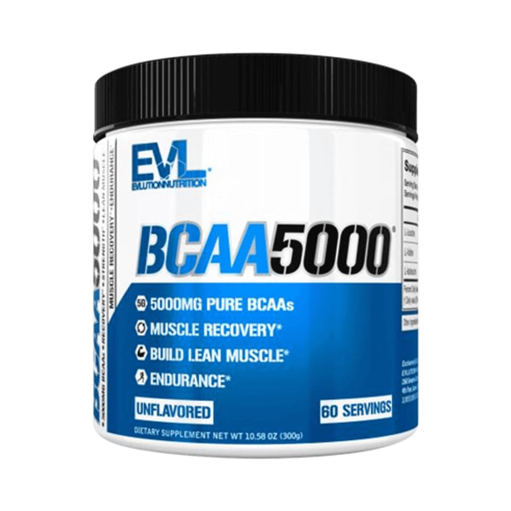 Evlution EVL BCAAs Amino Acids Powder - BCAA Powder Post Workout Recovery Drink and Stim Free Pre Workout Energy Drink Powder - 5g Branched Chain Amino Acids Supplement for Men - Unflavored Powder — Amazon image 4
