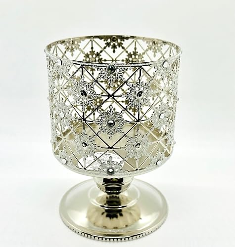 Bath & Body Works Geo Snowflake Pedestal Candle Holder Sleeve