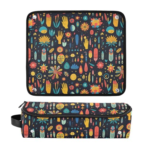 Bolsa de viaje resistente al calor Shapes Marble para herramientas de cabello, organizador portátil para planchas, rizadores y accesorios de cuidado capilar miniatura 3