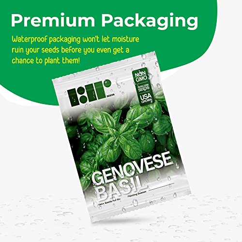 Genovese Basil Seeds For Planting - Heirloom Non-Gmo Usa Grown - 150+ Seeds - Premium Sweet Basil Seeds For Indoors Or Outdoors By Rdr Seeds #TOP1