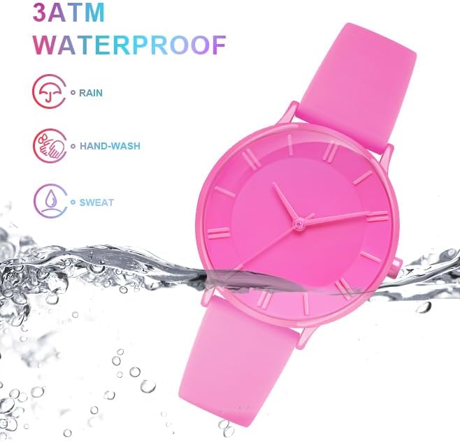 Bisley 38mm Watch for Women Metal Watch Case (Ceramic Oil Finish) Silicone Strap 3 ATM Easy Reader Wrist Watch for Ladies - Image 6