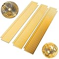 2800pcs OIIKI Self-Adhesive Mini Square Glass Mirrors Mosaic Tiles, 5x5mm Mirror Stickers, Decorative Craft DIY Accessory for Household Wall/Ceiling Decorations-Gold