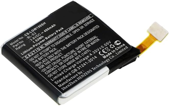 ALLC Batería de repuesto para LG W150Watch Urbane, PN BL-S3,400mAh
