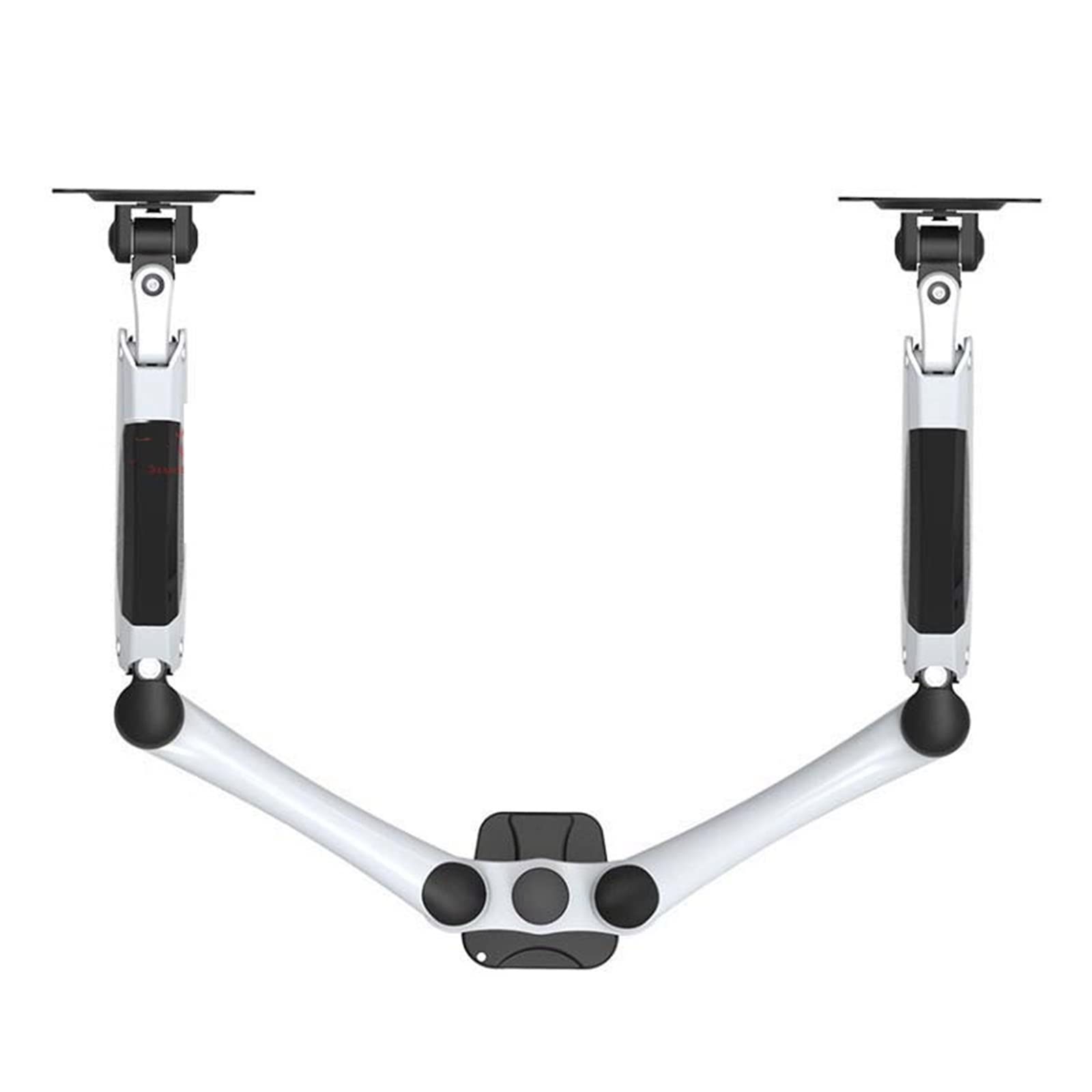 Soporte De Mesa para TV LCD De 10"-27" con Resorte Neumático De Movimiento Completo De 0-8 Kg, Brazo Extensible Doble, Abrazadera Y Base De Abrazadera De 400 Mm.,Grommet Base