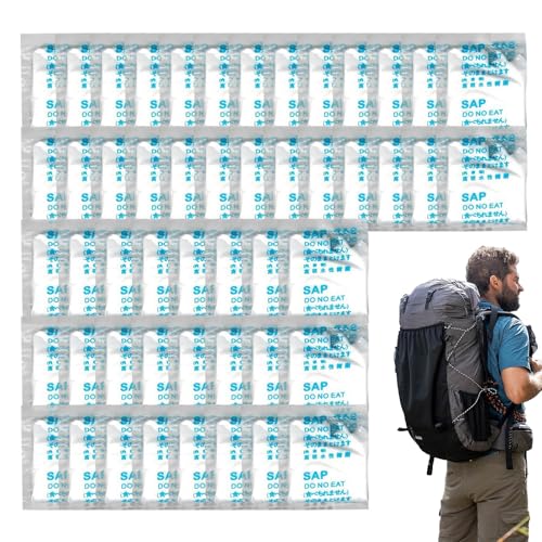 50 Piezas Polvo Absorbente De orinas para Inodoro Portátil, Gel Absorbente para Inodoros Portátiles Y Bolsas De Inodoro para CAM, Coagulante De Inodoro Portátil, para Acampar, Pesca, Viajes