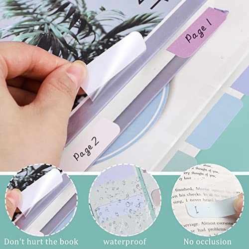 Image of 240 Pcs Sticky Index Tabs, Colored Book Sticky Tabs for Notebooks, Repositionable Page Tabs for Notebooks File Classification,12 Colors (1.8x1 Inch)