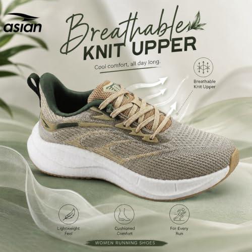Image of ASIAN Hypercushion W-01 Women's Running & Walking Shoes | Ultra Soft Cushioning with Airflow | Lightweight Gym Sneakers for Girls & Women