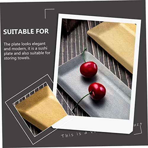 Zerodeko 2pcs Plato Retro Rectangular miniatura 2