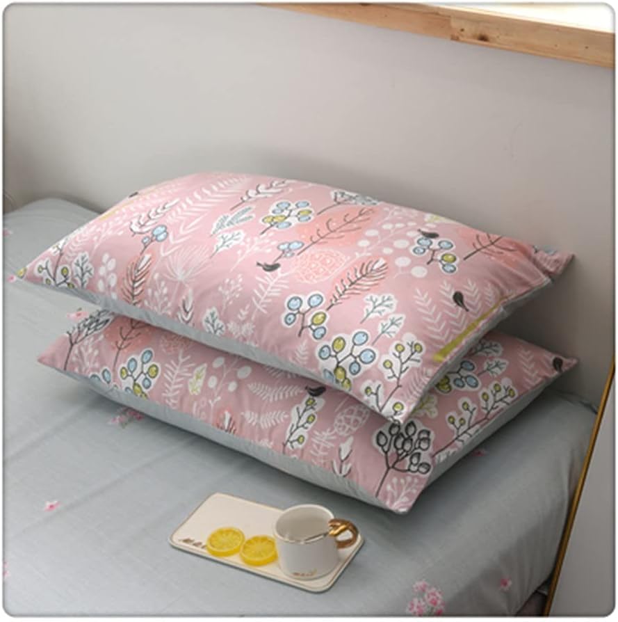 Northern Europe Cotton Minimalist Small Fresh Single Envelope Pillow Case Single Lovely a Pair(Style A)