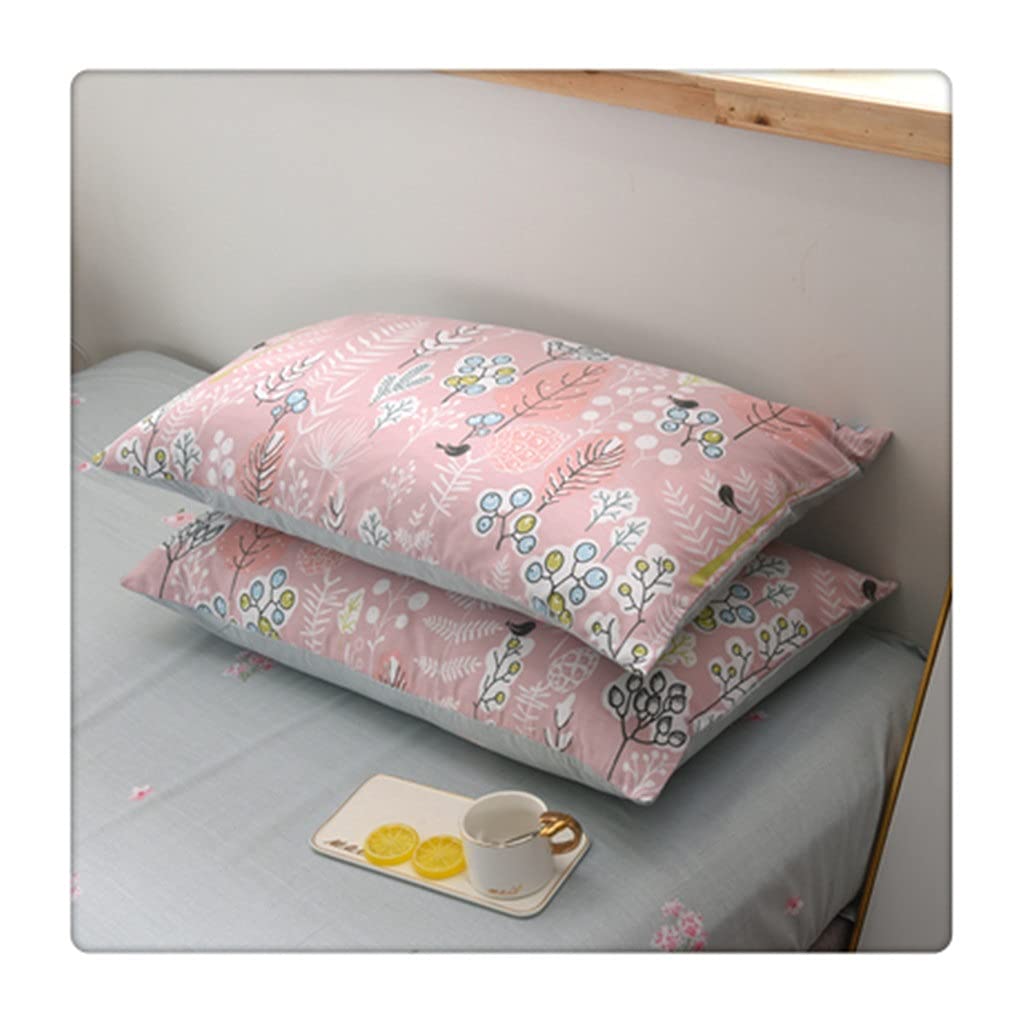 MFJGHU Northern Europe Cotton Minimalist Small Fresh Single Envelope Pillow Case Lovely a Pair(Style F)