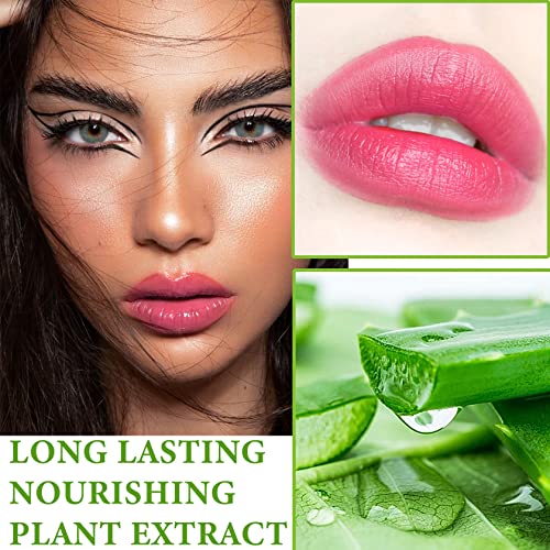 2 Pcs Jelly Crystal Aloe Vera Lipstick,Magic Temperature Ph Color Changing Lipstick Tinted Lip Balm Long Lasting Waterproof Nourishing Lip Gloss Lip Tint Stain Glossy Mood Lipstick Set For Women #TOP4