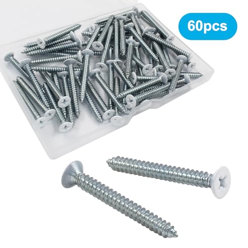 60 Piezas Tornillos Autorroscantes para Madera Cabeza Plana #8 x 1-1/2" con Punta Plana y Sistema de Apriete Phillips miniatura 4