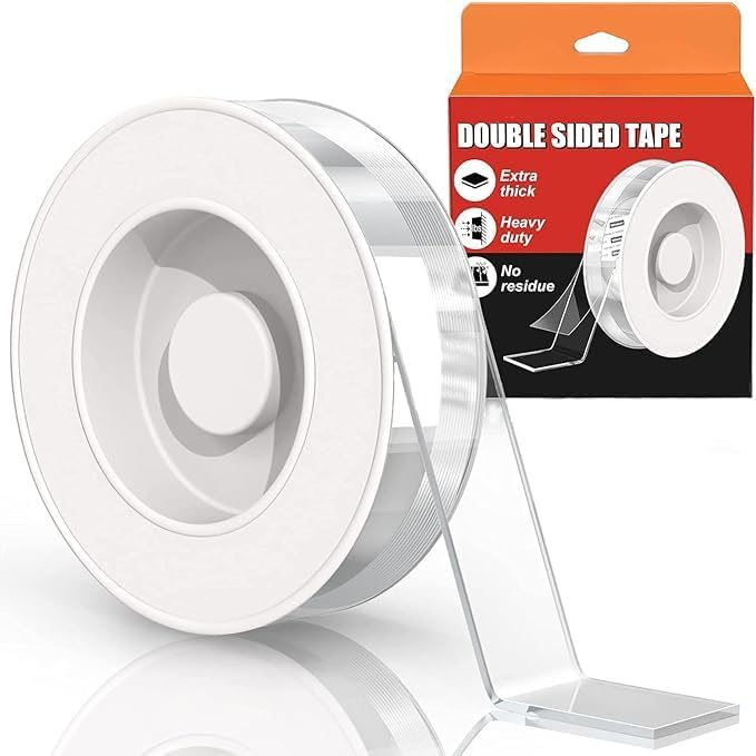Image of Double Sided Tape, 3 Meter Removable and Washable Grip Mounting Tape, for Home Office Car Decoration, Fixing Carpets (Pack of 1)