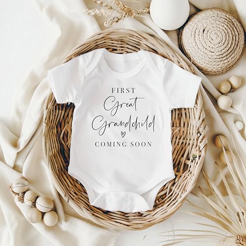 Pregnancy Announcement Infant Bodysuit, First Great Grandchild Coming Soon3
