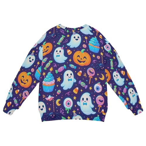 JUNZAN Hallooween Sweets Big Girls Sweatshirt Hoodie Crewneck Kids Pullover Hoodie Sports 4T2