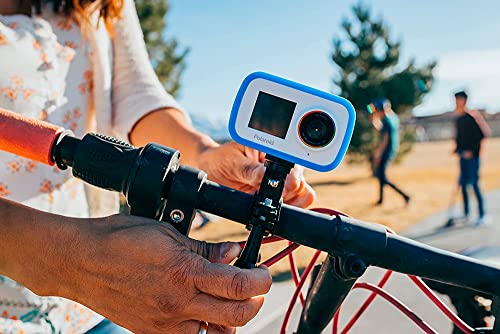 Câmera Polaroid de ação Dual Screen WiFi 18 MP 4K HD com bateria recarregável e acessórios – Azul