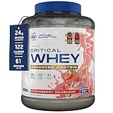 Applied Nutrition Critical Whey Protein Powder – 24g Protein per Serving, High Protein Powder, Protein Shake with BCAAs & Glutamine – Muscle Growth & Recovery (2Kg - 61 Servings)(Strawberry)