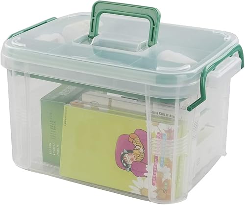 Miniatura 7 de Recipiente para botiquín de primeros auxilios, caja organizadora transparente, organizador de almacenamiento de medicamentos