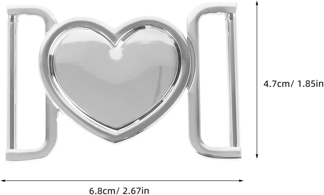 Coat Metal Clip Buckle Heart Design Decorative Accessory for Clothing Multi-function Toggle Buckle for Cardigans Waist Belts Stylish Finish - Image 2
