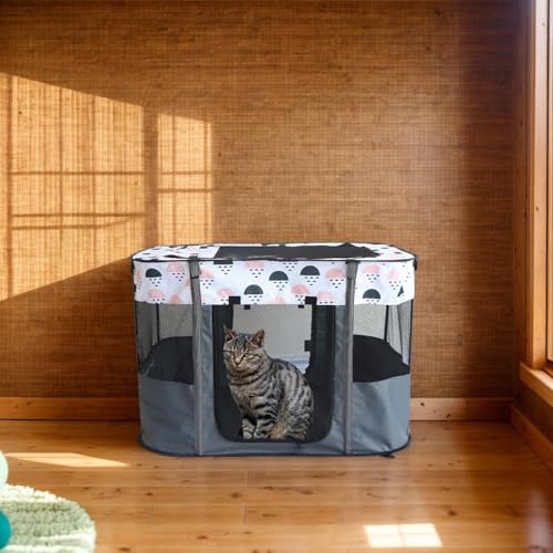 Pet Playpen, tragbare Katzenspielzeuge, Dog Playpen Kennel, zusammenklappbare- Korte, Hundetrainer, Puppy Playpen, tragbares Haustierzelt, zusammenklappbar, kleine Tiere, Katzenspielzeug-3