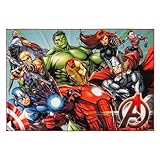 Gertmenian Marvel Avengers Indoor Area Rug - 4x6 Medium, Non-Slip, Ideal for Children in Classroom, Nursery or Play Area – Superheroes Unite, Multi, 19415