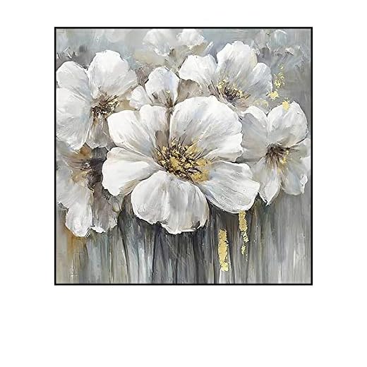 Pintura Al Óleo Pintada A Mano sobre Lienzo-Golden Stamen Hermosa Planta De Flor Floreciente - Imágenes Abstractas De Paisaje En Lienzo Arte De La Pared para La Sala De Estar para El Hogar Deco