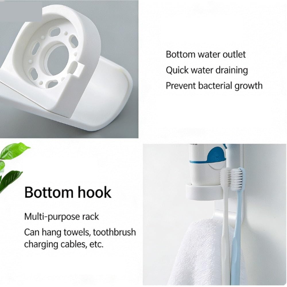 Portacepillos de Dientes para Familia Soporte For Cepillo De Dientes, Almacenamiento For Baño, Diseño Montado En La Pared, No Requiere Perforación Cocinas(3pcs)