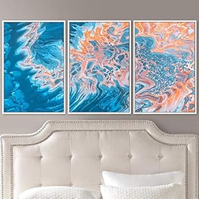 signwin 3 Piece Framed Canvas Wall Art Abstract...