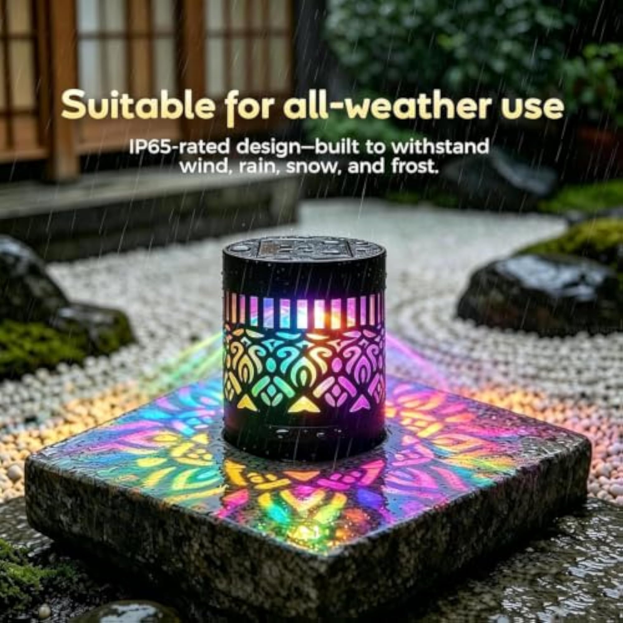 Solar Mandala Fence Wall Light, Outdoor Garden Decor