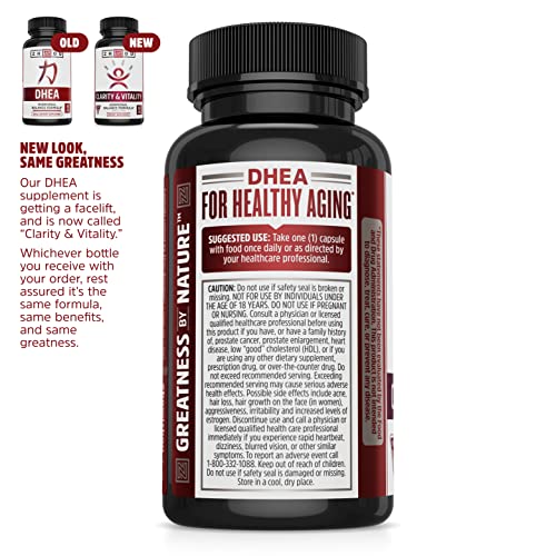 Zhou Clarity And Vitality (Formerly Dhea) 50 Mg, Hormonal Balance Formula For Women & Men, Healthy Aging, Non-Gmo, Vegan, Gluten Free, 60 Capsules #TOP2
