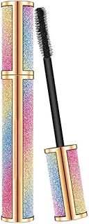 Máscara de pestañas negras de fibra de seda d...