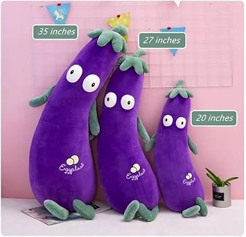JOSON Purple Large Simulation Mr. Eggplant Doll Sleeping Pillow Doll,Plush Toy Cushion (19.8inch(50 cm))