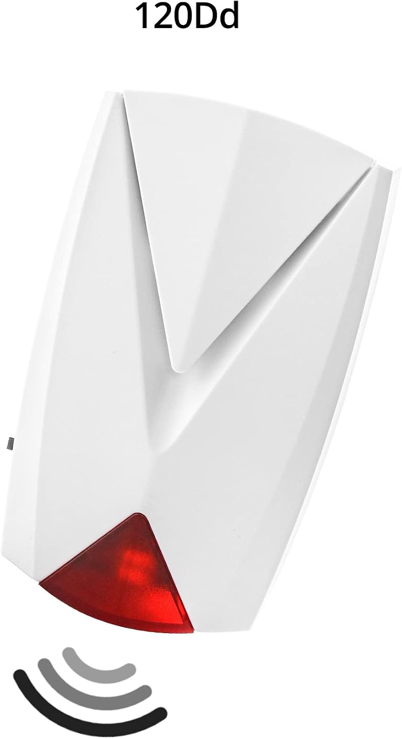 QWORK Power Failure Alarm, 118 db Loud Siren with LED Light, 110V to 220V, Off/On Alert, 4 Pack