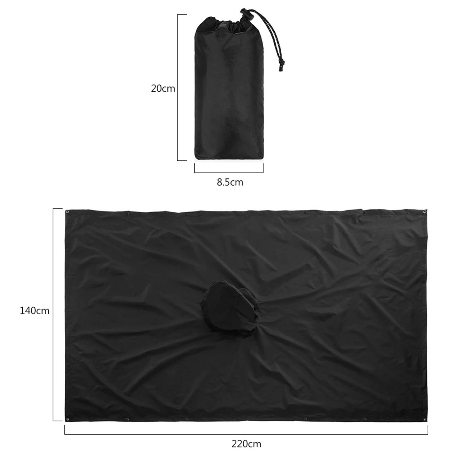 Poncho De Lluvia Poncho de Lluvia Impermeable 3 en 1 for Exteriores, Abrigo Ligero con Capucha for la Lluvia, Estera de Picnic, Manta, Refugio Solar for Acampar, Senderismo y Escalada(Grey)