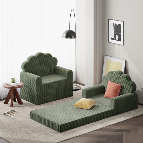 image for LIKIMIO Folding Sofa Bed, Convertible Sleeper Chair Bed with Armrest/B