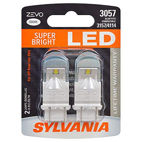 SYLVANIA - 3057 ZEVO LED White Bulb - Bright LED Bulb, Ideal for Daytime Running Lights (DRL) and Back-Up/Reverse Lights (Contains 2 Bulbs) by SYLVANIA - Used condition - US$16.98