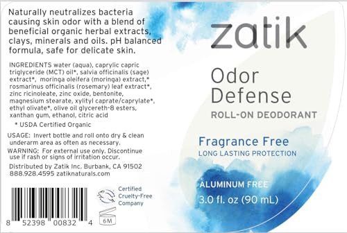 Desodorante Roll On Zatik Naturals Sin Aroma 90 ml miniatura 2