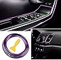 16.4FT Car Interior Moulding Trim Car Decorative Filler Insert Strips Electroplating Color with Installation Tool Flexible Electroplating Decoration Styling Door Dashboard Strip(PURPLE)