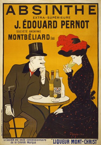Vintage 1900's French Absinthe Liqueur Drinks Advertisement Poster Wall Art Print | (A3 297 x 420mm)