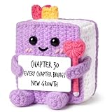30th Birthday Gifts for Women, Her, Positive Book-Shaped Handmade Crochet