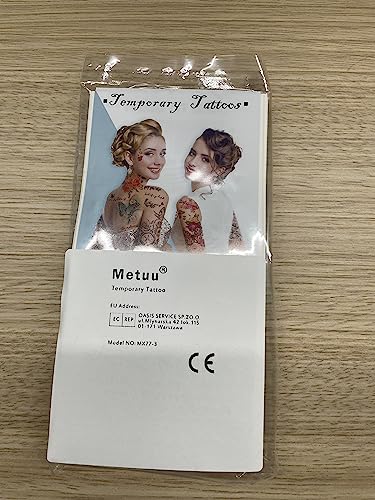 77 Sheets Temporary Tattoos, 17 Sheets Large Half Arm Fake Tattoos Colorful Flower Dream Catcher Owl For Adult Arm Shoulder, 60 Sheets Small Waterproof Temporary Tattoo Realistic For Women And Girls #TOP7