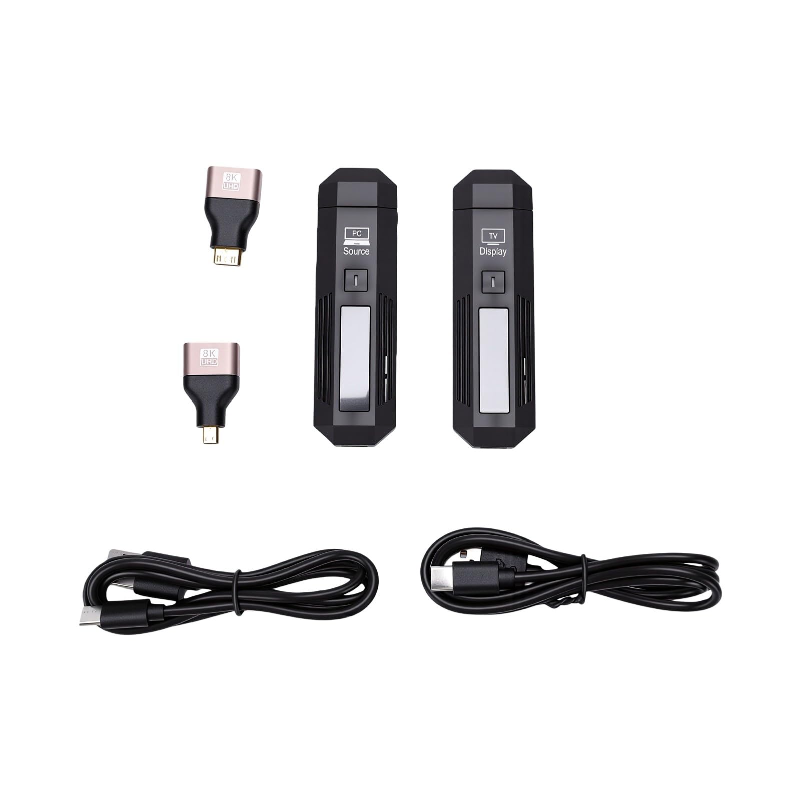 Annadue Ricevitore Trasmettitore Video Wireless Interfaccia Multimediale | Materiale ABS, Doppia Banda 2.4G/5.8G, Plug and Play per Laptop, TV Box, Proiettore