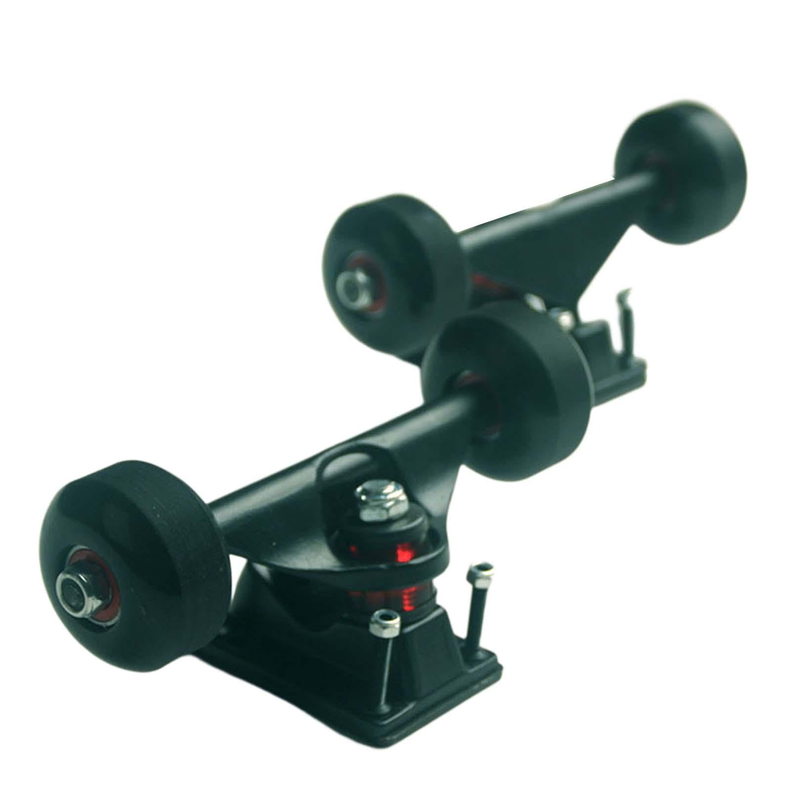 Almencla Rueda de Skateboard Y Eje de 5 Pulgadas Rodamientos Sin Ruido Accesorios de Skateboard de Aleación Diseño Doble Rocker Uso Adecuado para Prin