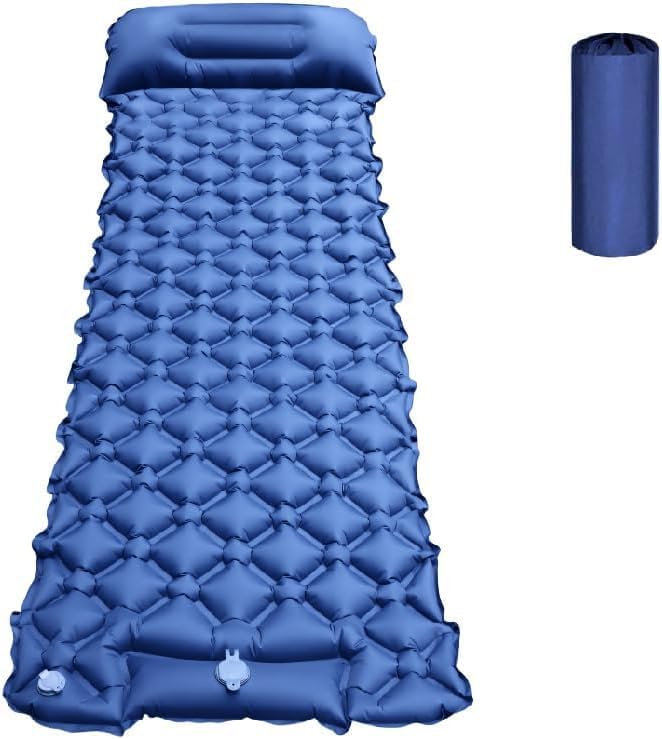 Camping Sleeping Pad with Pillow,Extra Thick 3.9 inch Ultralight Sleeping Mat Camping,Camp Mattress Pad, Inflatable Sleep Mattress for Backpacking, Camp, Hiking