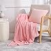 Puncuntex Light Pink Flannel Fleece Throw Blanket 50