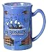 Boston Massachusetts City Souvenir Blue Raised Coffee Mug