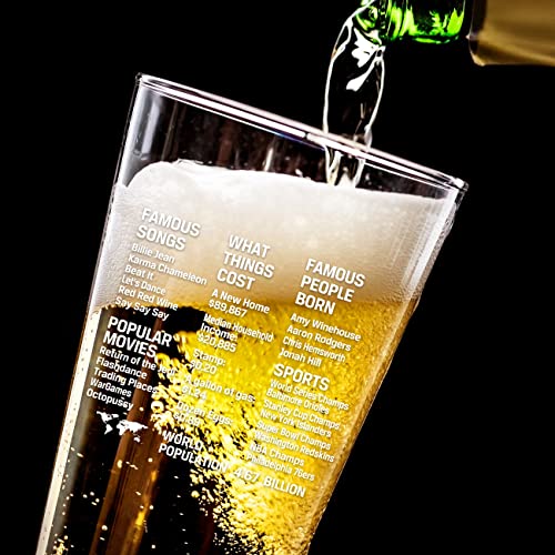 Vintage 1983 Old Time Information 40Th Birthday Gifts For Men Women Beer Glass – Funny 40 Year Old Presents - 16 Oz Pint Glasses Party Decorations Supplies-40 Year Old Birthday Party Decorations #TOP2