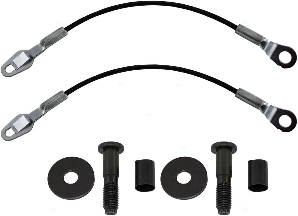 Brock Replacement 4 Pc Set Tailgate Cables with Striker Bolts Compatible with 1999-2009 Silverado Sierra Avalanche Escalade EXT H2 Pickup Truck 88980509