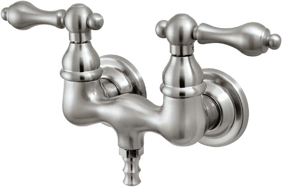 🔥 Kingston Brass CC31T8 Vintage Tub Faucet, 3-3/8-Inch Center, Brushed Nickel